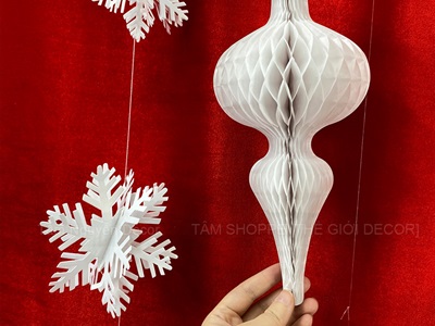 Giấy xếp Bông tuyết - Tuyết nhũ Trắng (Nhiều kiểu - Nhiều Size) GIAYXEP-01